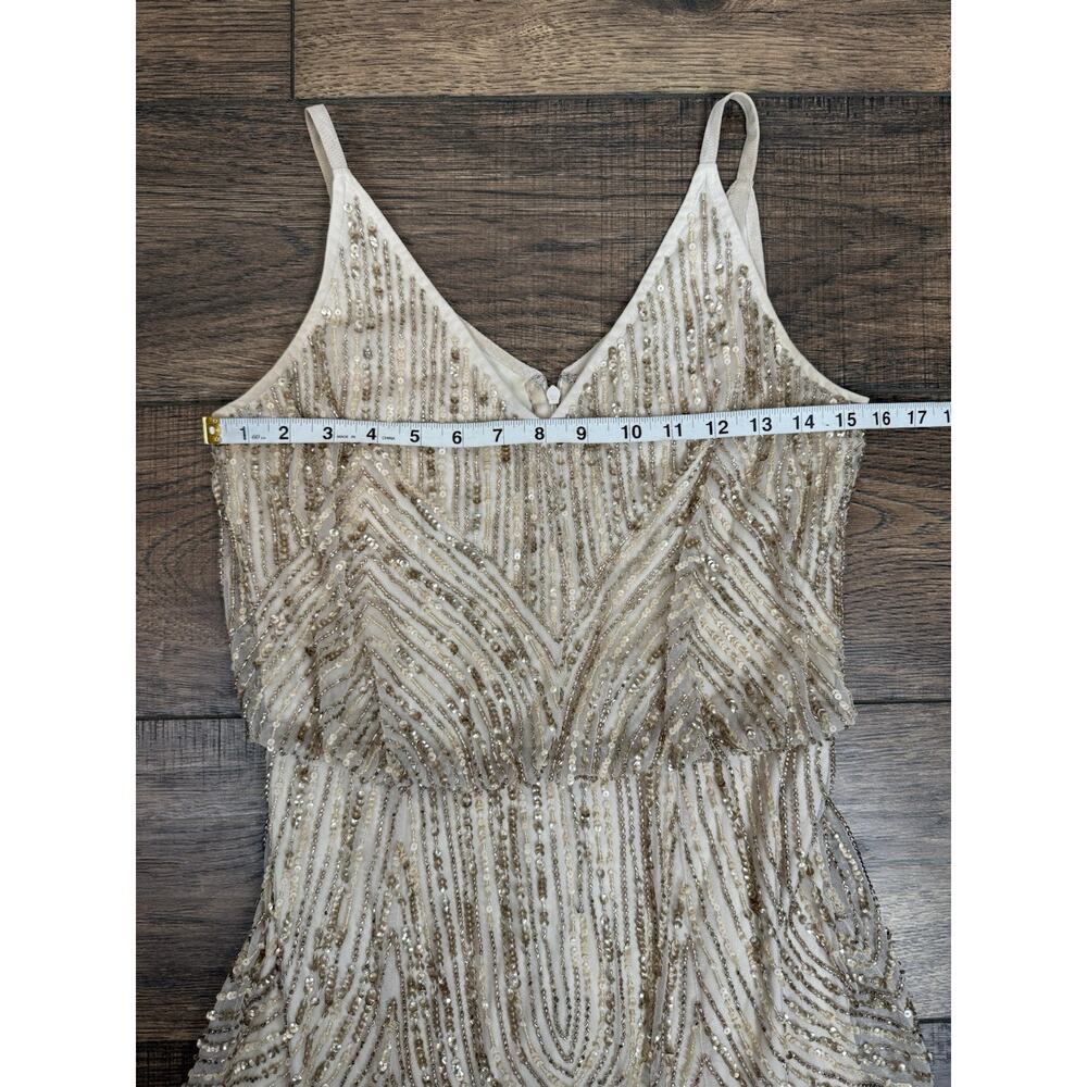 BHLDN Cream Fidelia Beaded Maxi Dress Oyster Sz 6 Anthropologie Wedding Gown - Picture 11 of 13